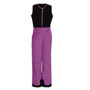 🆕 ARCTIX Girls Limitless Fleece Top Bib Overalls Purple Amethyst and Black NWT